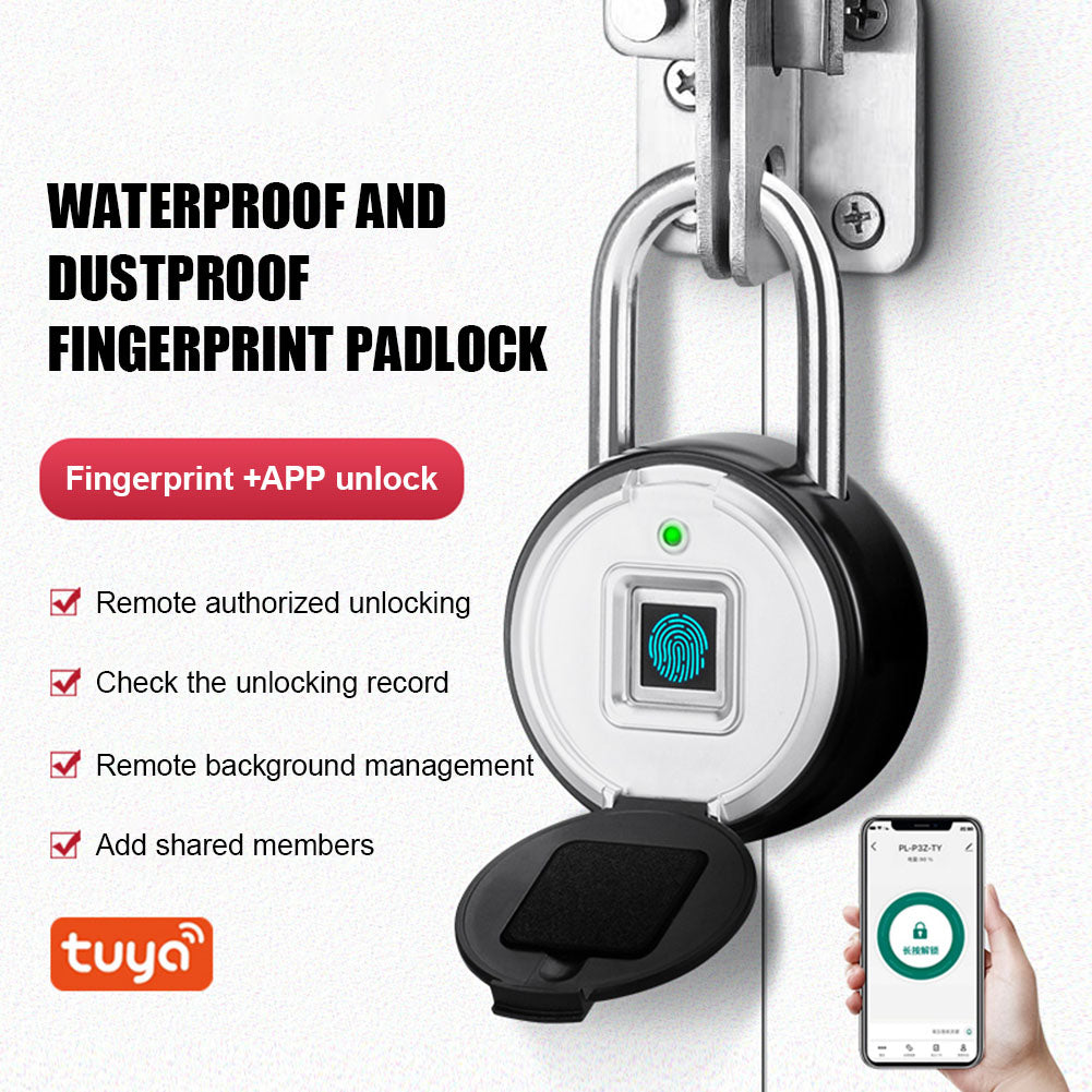 Smart Padlock Biometric Fingerprint Waterproof Lock