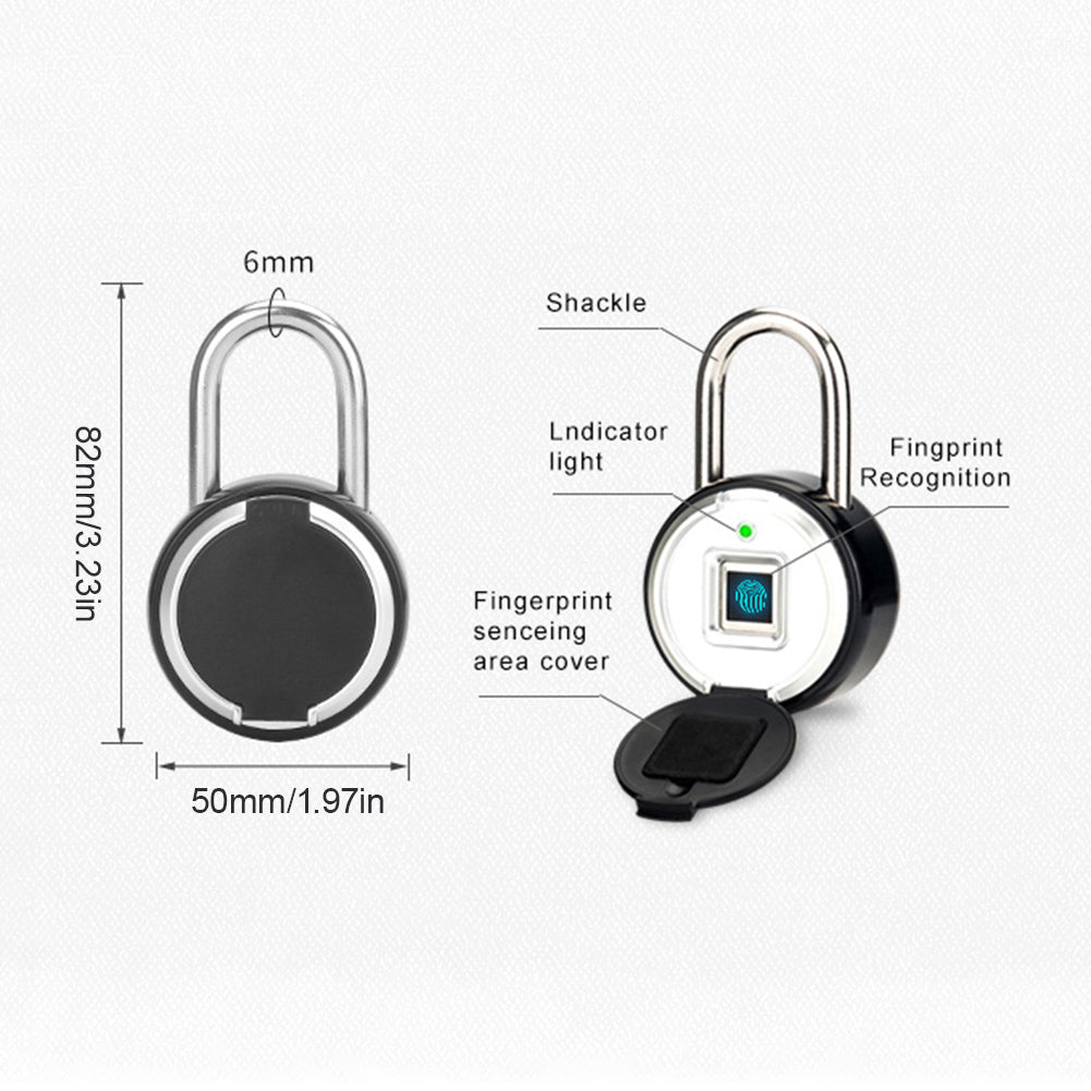 Smart Padlock Biometric Fingerprint Waterproof Lock