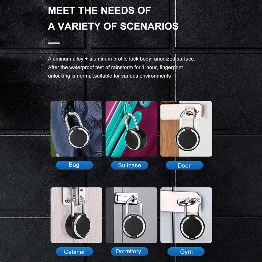Smart Padlock Biometric Fingerprint Waterproof Lock